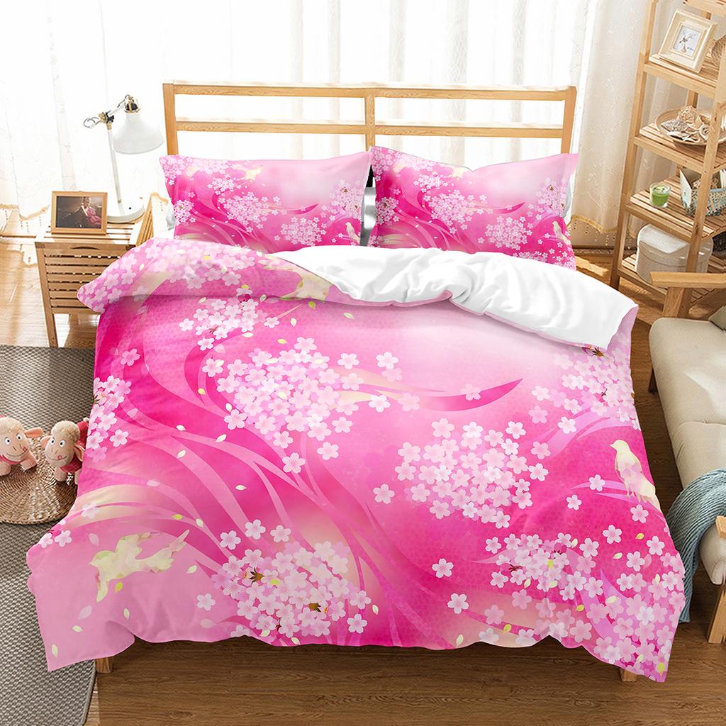 Цветочный пододеяльник, комплект постельного белья, двуспальный, односпальный, размера «king-size» для детей, подростков, взрослых, комплект постельного белья, пододеяльник с наволочкой