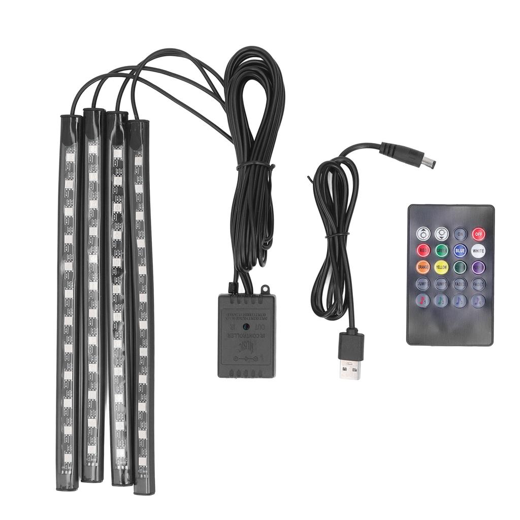 8 Color RGB Light 48 LEDs Light Strip Sound Control Lamp for Party Decoration Lighting DC5‑12V