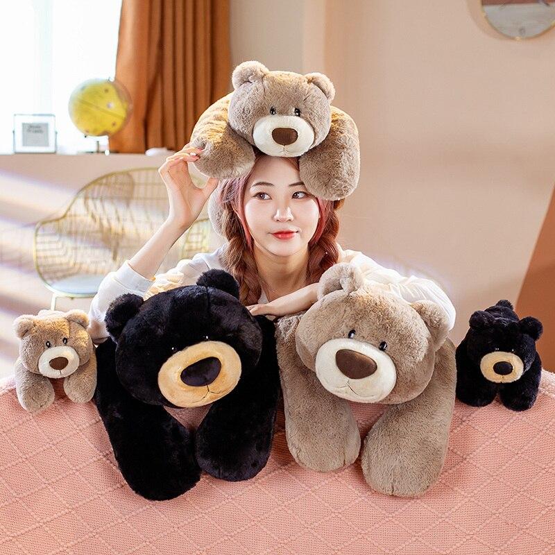 1 шт. 30/50/70 см Kawaii Лежащий плюшевый мишка, плюшевые игрушки, милый медведь, подушка, мягкие куклы с животными, детские игрушки, подарок для сопровождения