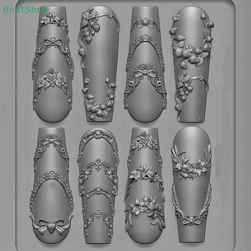 3D Silicone Nail Mold Bows Ribbon Manicure Template Nail Art Decor DIY Design Sweet Butterfly Rose Flower Nail Mold