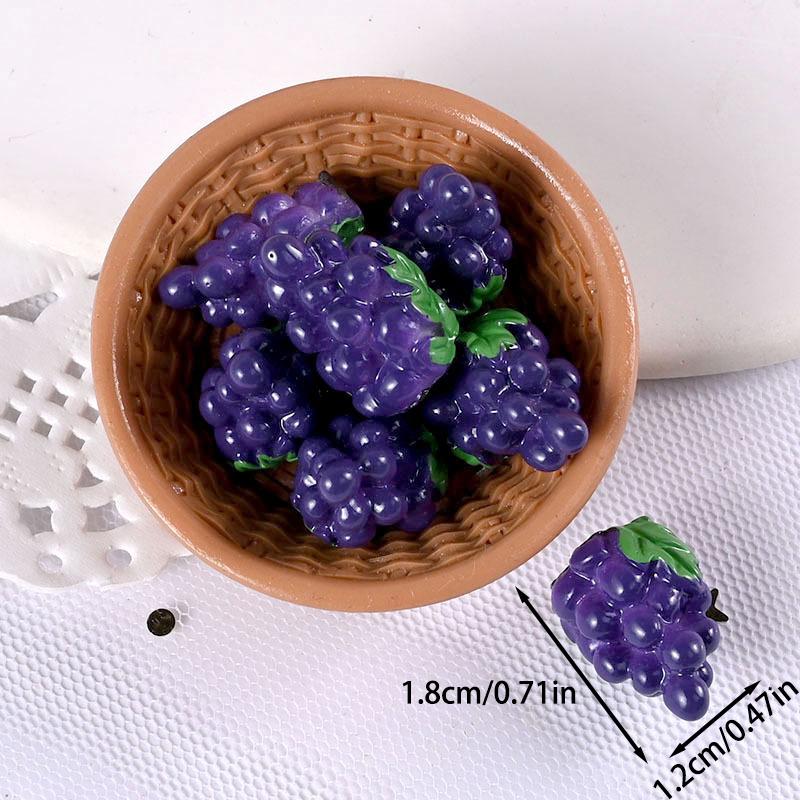 10PCS/Bag Miniature Simulation Fruit Dollhouse Toy Mini Cute Fruit Model Jewelry DIY Accessories Micro Landscape Ornaments Gifts