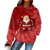 Женская фланелевая толстовка с капюшоном и длинными рукавами с рождественским принтом
