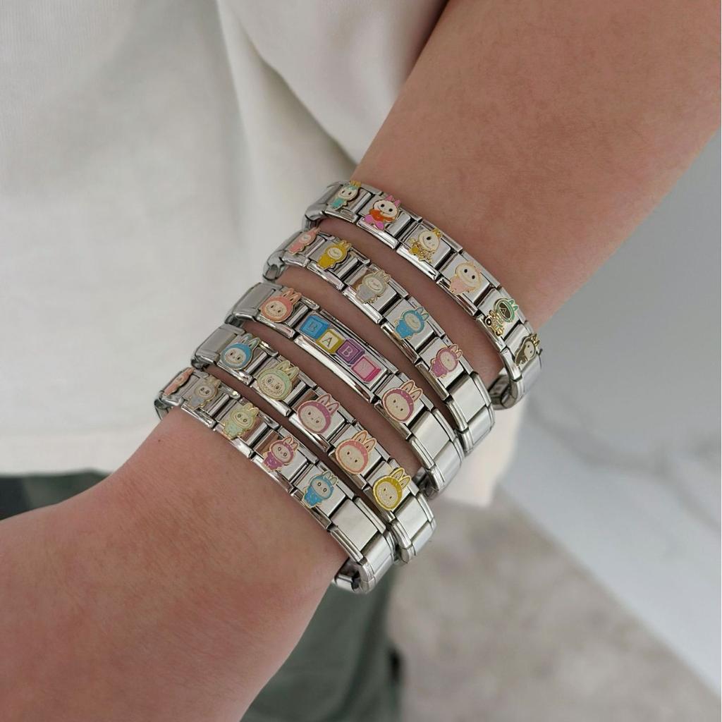 Explosive Sale Cartoon La Home Bracelet Colorful Square Module Premium Cartoon Bracelet