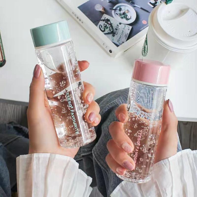 200 мл Мультяшный узор Уличная питьевая бутылка Чашка Пластиковая чашка против падения Портативная уличная бутылка для воды