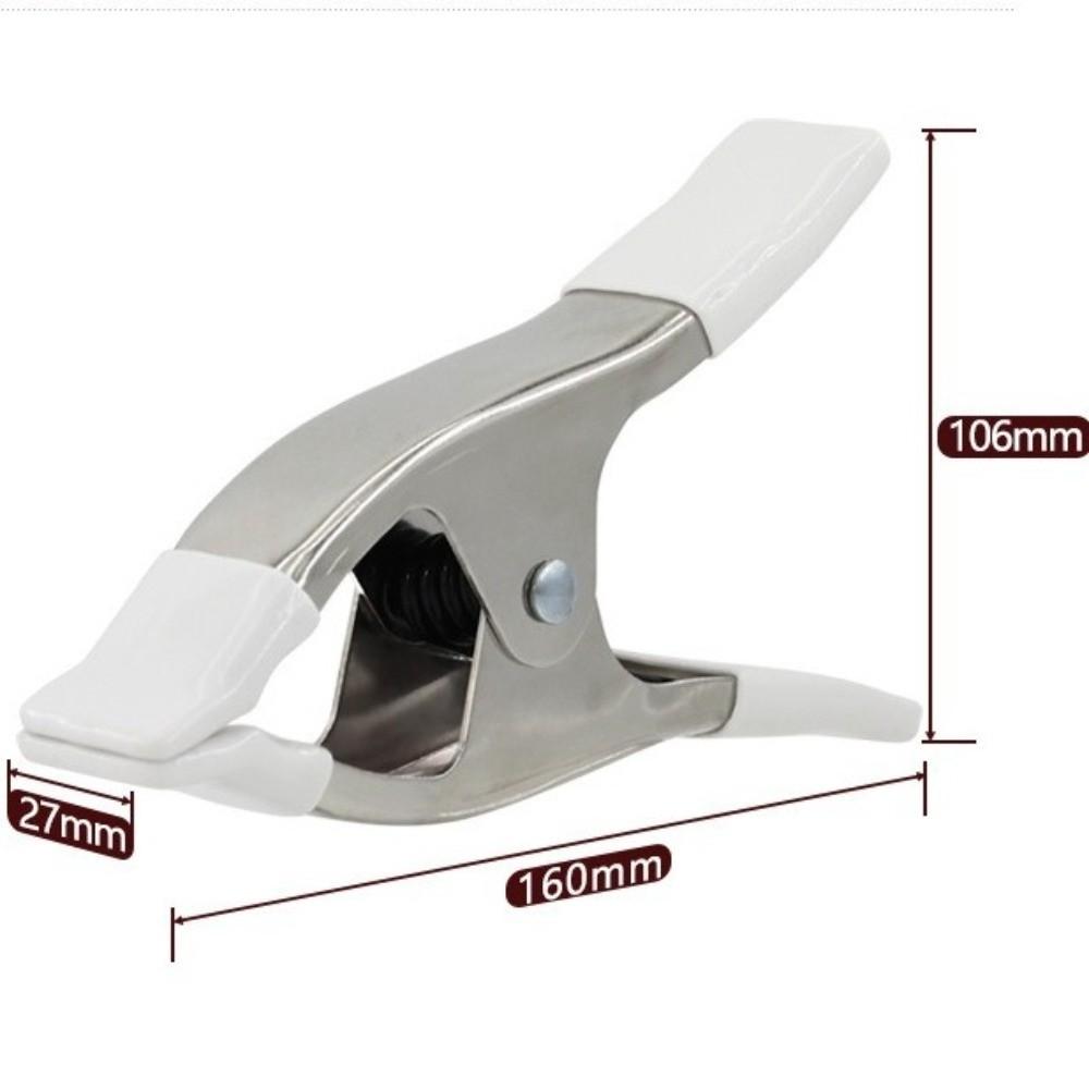 Portable Metal Wedding Dress Clip 4/6inch Multi-Purpose Spring Clamps a-shaped Non-Slip Rubber Photography Clips Backdrop Setup