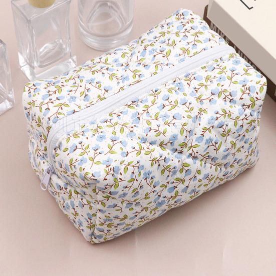 1/2 шт. косметичка с цветочным принтом, застежка-молния, большая вместимость, портативная помада, лосьон, наушники, ключи, кисточки для макияжа, чехол для хранения, для путешествий, деловых поездок