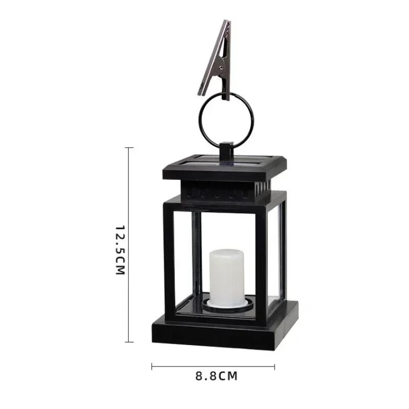 Solar Hanging Lanterns Outdoor Waterproof Super Bright LED Candle Light With Clip Landscape Christmas Lanterns