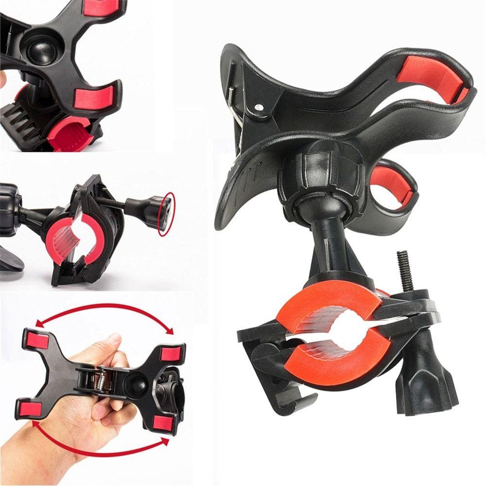 Handlebar Mount Cell Phone Holder Black Bike Phone Holder Microphone Stand For Smart Phones Mic