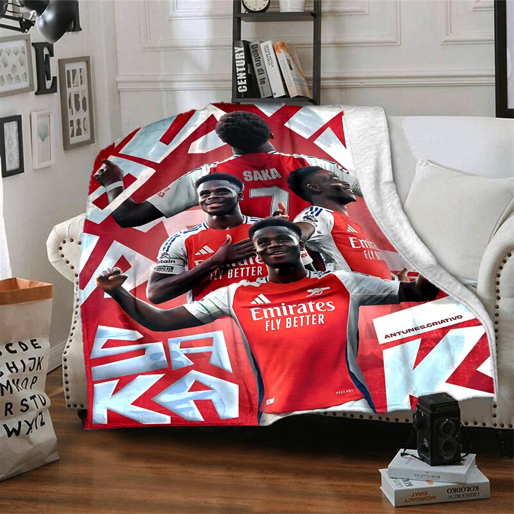 Arsenal Players Celebration Blankets Flannel Printed Breathable Warm Throw Blanket for Home Office Bedspreads 0708a30