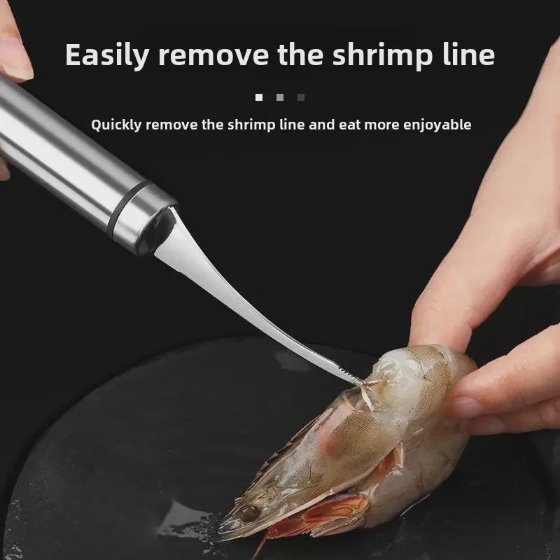 Очиститель и очиститель креветок из нержавеющей стали для легкого удаления панциря и удаления кишечной вены