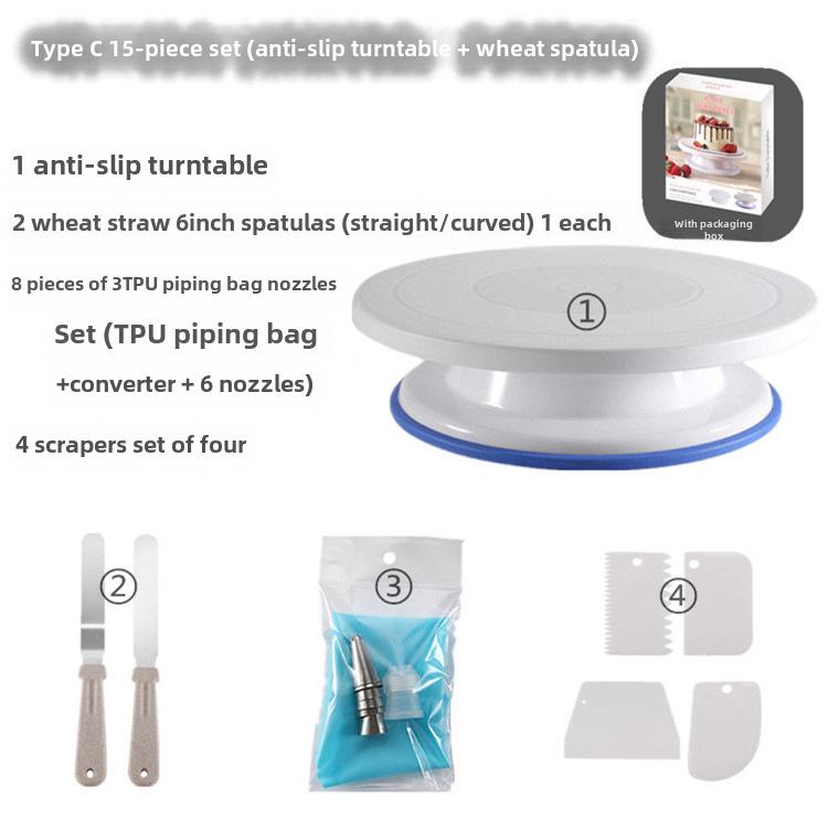 Набор для украшения торта из пшеничной соломы - вращающийся инструмент для выпечки для проектов «сделай сам»