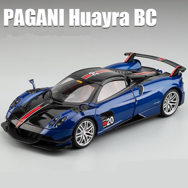 1/18 Pagani Huayra BC Сплав Спортивная Модель Металлическая Литая Модель Гоночного Автомобиля Модели Транспортных Средств Имитация Звука Света Коллекция Игрушка Подарок для Детей
