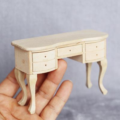 Миниатюрная модель деревянного стола в масштабе 1/12 - DIY миниатюрный реквизит для фотосъемки - Сезонный декор - Идеальный подарок