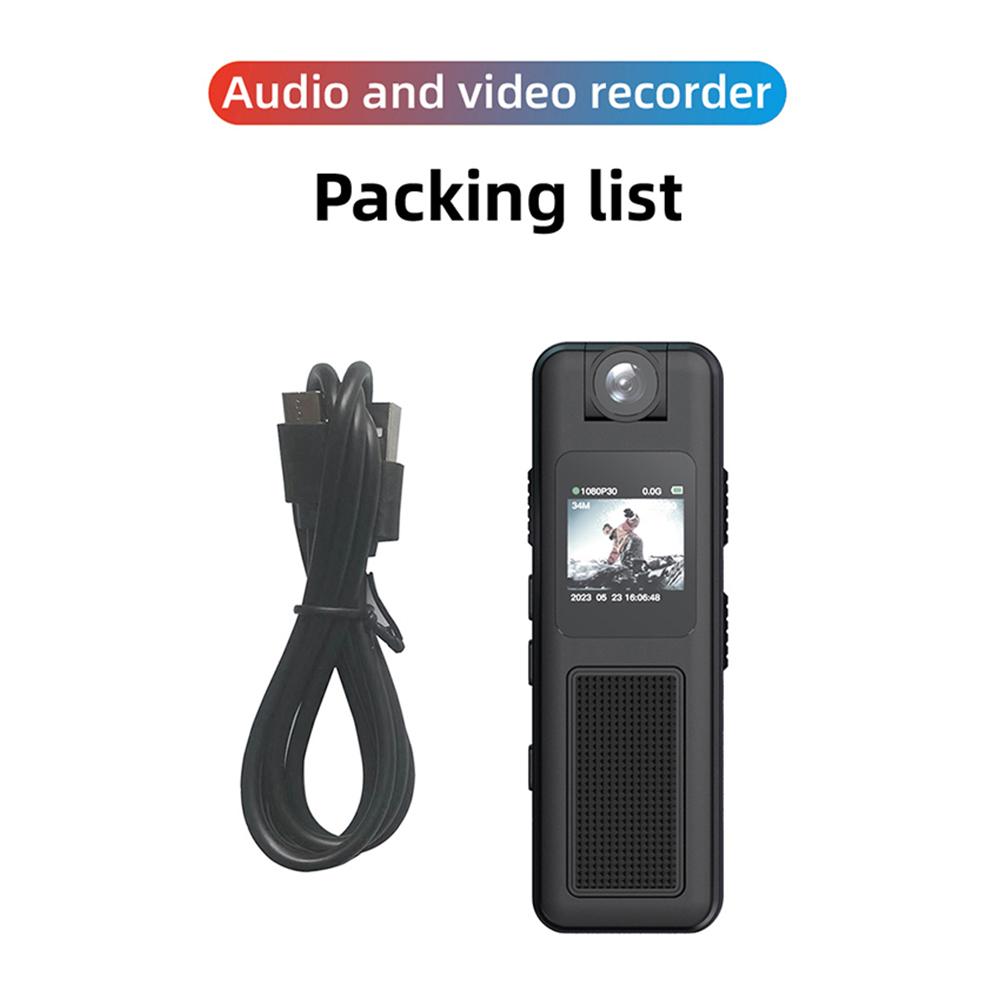 1080P Body Camera with Audio and Video Recording Wearable Body Cam Mini Webcam 180 Degrees Rotatable Lens