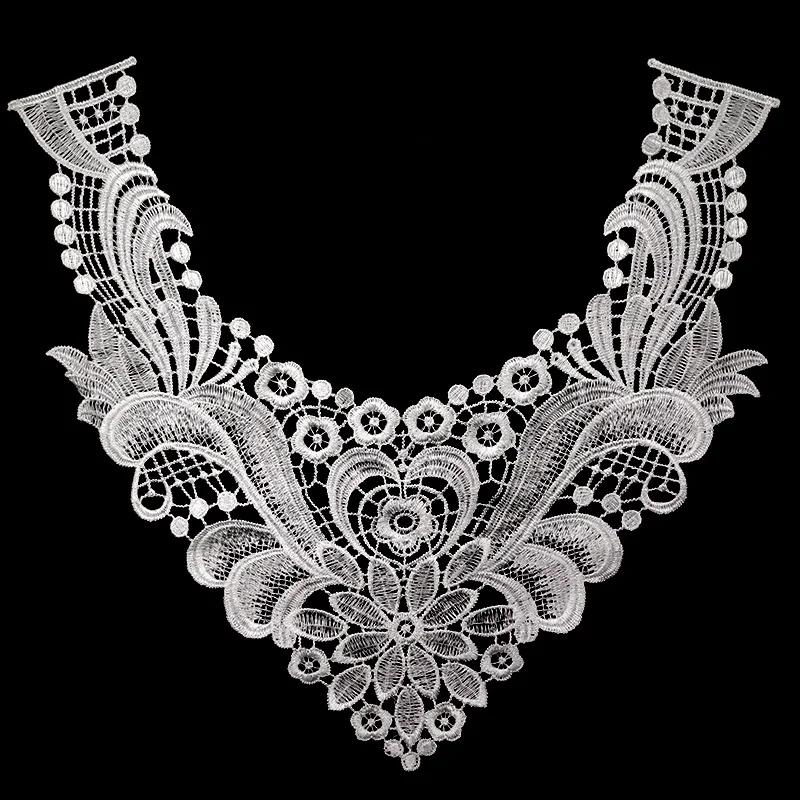 Женская одежда DIY швейные принадлежности красивый белый кружевной воротник сетчатая ткань цветочная вышивка воротник