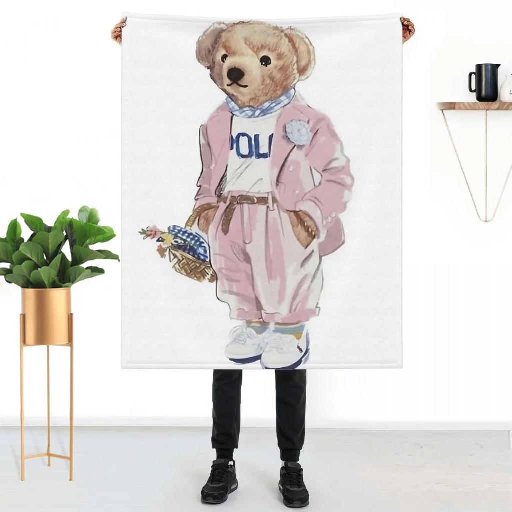 The BEAR Throws Blankets Children's Blanket Home and Decoration Throw Bed Sofa Knee Custom Anime Fluffy Soft Luxury Cute