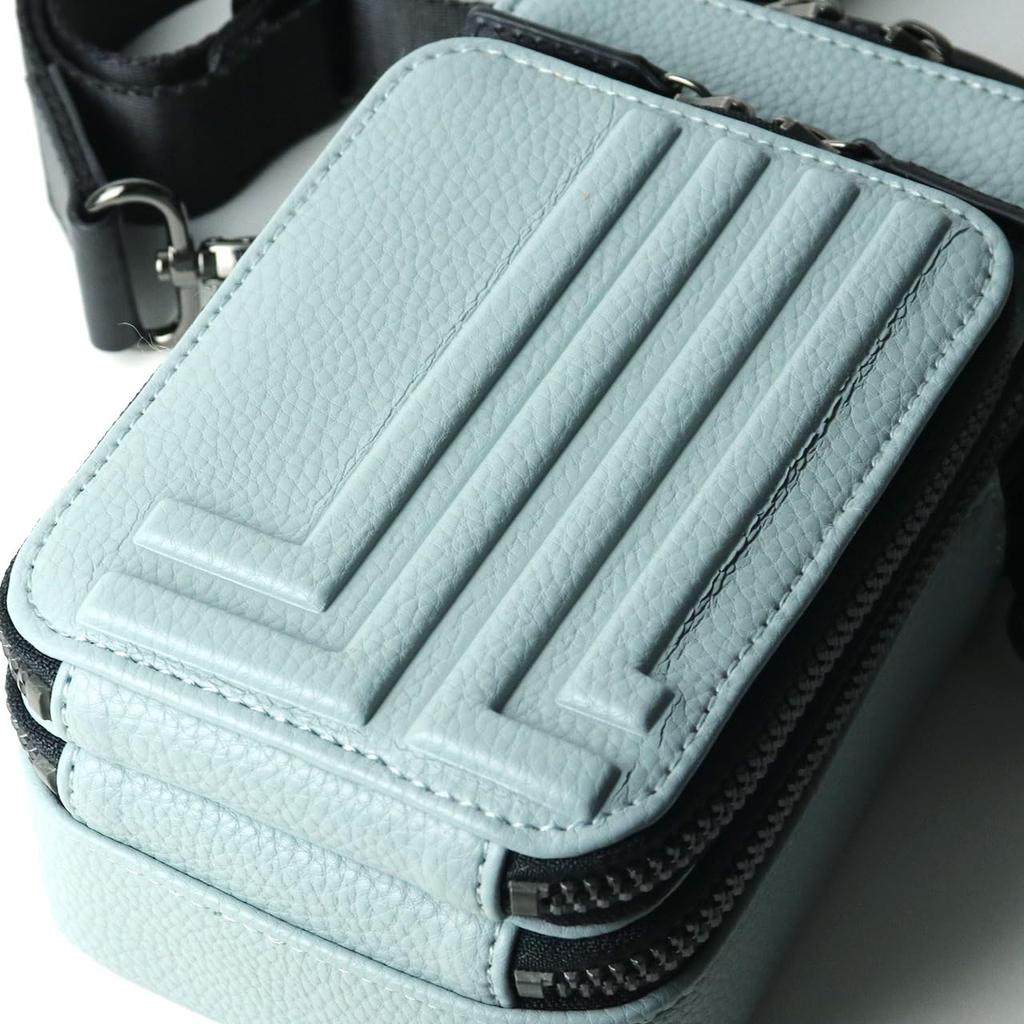 Мини-сумка Lanvin en Bleu Tumble на плечо с ручками, Мужская, Нет. 512123, Светло-голубой