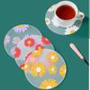 Flower Daisy Coasters PVC Creative Heat Insulation Waterproof Mat Household Simple Non-slip Tea Coaster Kitchen Home Accessories