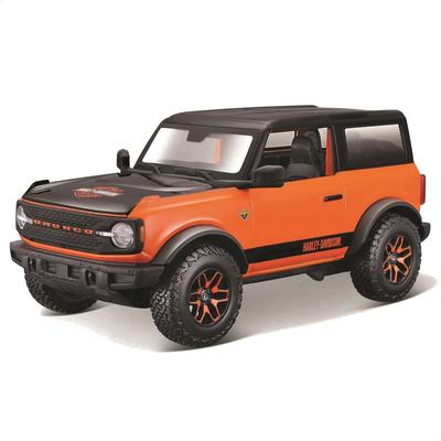 Maisto Масштабная модель Ford Bronco Badlands 2021 Серия Custom Литая модель Готовая модель 32272 1/24 Черный/Оранжевый Harley-Davidson / Автомобиль,