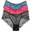 Embroidered Lace Panties Transparent Sexy Low Waist Underwear Ladies Girls Soft Breathable Briefs