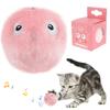 Cat Interactive Ball Smart Pet Cat Toys Plush Electric Catnip Training Toy Kitten Touch Sounding Pet Product Squeak Toy Ball