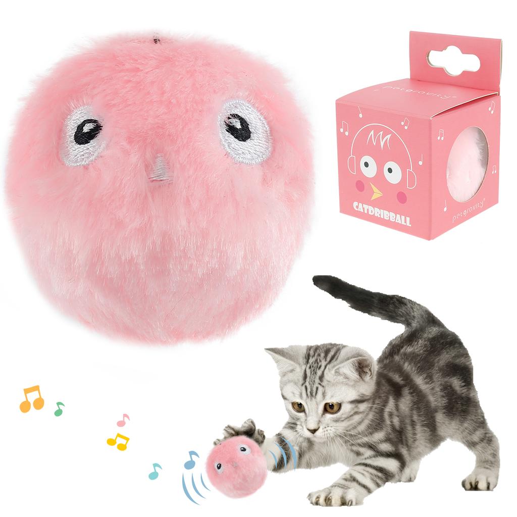 Cat Interactive Ball Smart Pet Cat Toys Plush Electric Catnip Training Toy Kitten Touch Sounding Pet Product Squeak Toy Ball