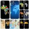 Чехол для телефона Africa Map для iPhone 5 5s 2020se 6 6s 7 8 plus x 10 XR XS 11 12 13 mini pro MAX черная задняя крышка из ТПУ