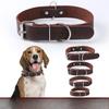 Top Layer Cowhide Dog Collar German Collar Small Dog Medium Dog Collar Genuine Leather Neck Cover Neck Ring