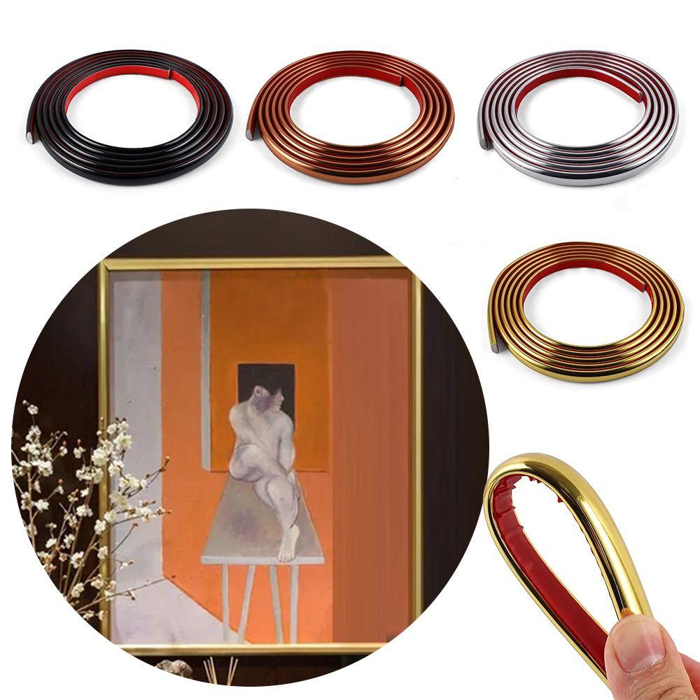 Самоклеящаяся кромка из ПВХ своими руками, полукруглая линия, рамка для зеркала, круговая лента