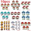 10Pcs Lots Colorful Mushroom Series Embroidery Patch On Clothes Jackets Sew Cartoon Patch Iron On Patches For Clothing Applique