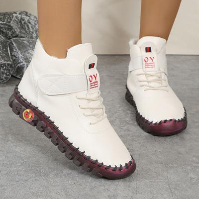 Брендовые высокие меховые женские сапоги зимние ботильоны ручная работа нитки кожаные мокасины хлопковая обувь женские короткие зимние сапоги ботинок