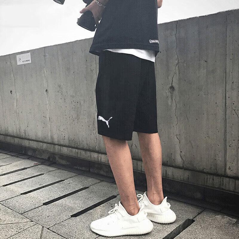 Puma Спортивные повседневные одноцветные шорты для бега для фитнеса Мужские шорты черные 586709-51