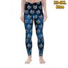 Womens Blue Kitten Prints Stretch Yoga Leggings Fitness Running Gym Sports Active Pants