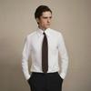 FULL MONTY Men's DP Wrinkle-Free Pure Cotton Business Formal Long Sleeve Shirt