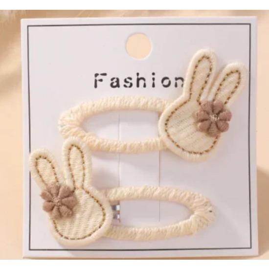 LOVEKIKI 2Pcs Cartoon Rabbit Hairclip Handmade for Kids Girls Hairbangs Sweet Hairgripes Barrette Ins Style Hairpin Ornaments