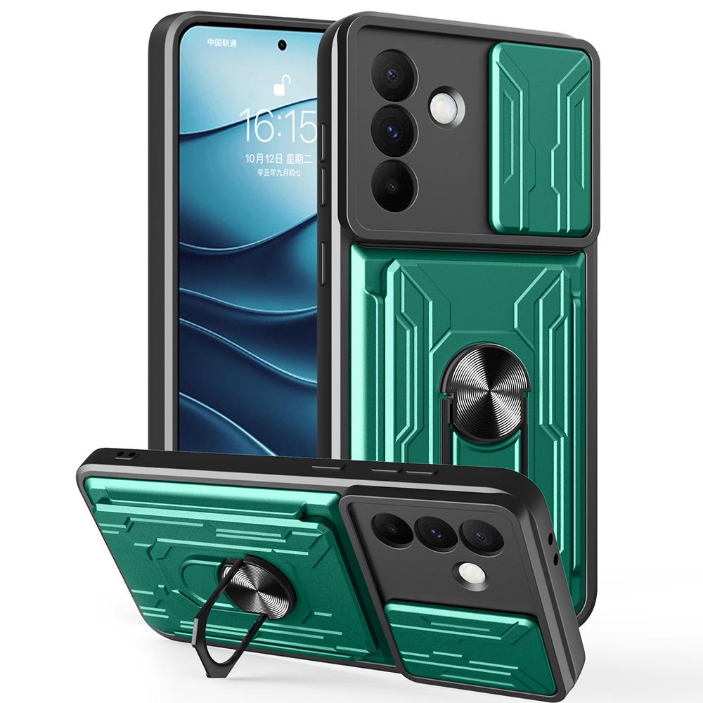 For Samsung Galaxy A36 5G Case PC+TPU Kickstand Phone Back Cover with Camera Slider