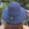 Женская весенне-летняя однотонная вязаная шляпа от солнца с широкими полями, дышащая, складная, пляжная, с бантом, солнцезащитная шляпа
