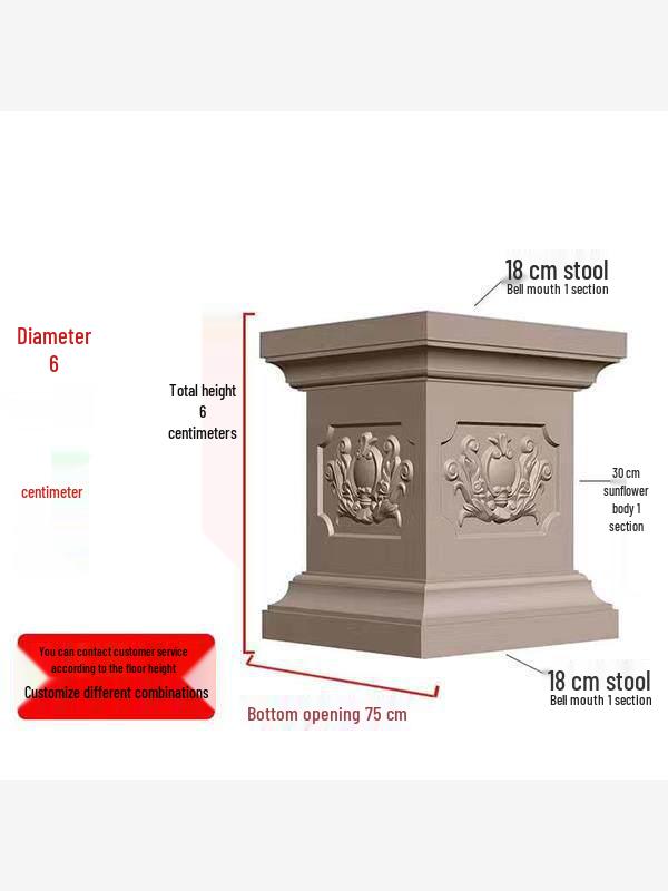 Квадратная форма для римской колонны для бетонных ограждений и балконов