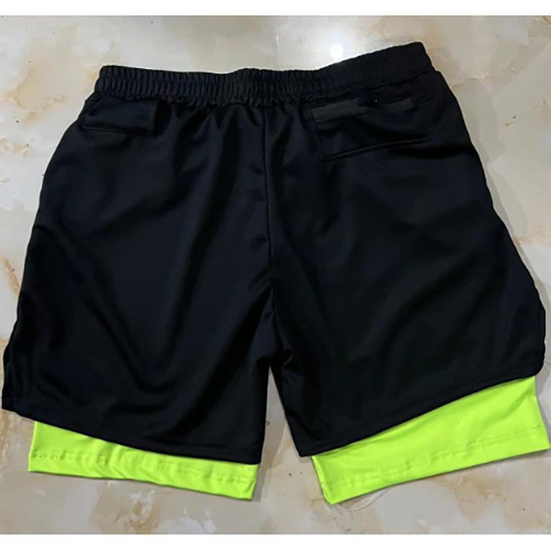 Мужские шорты для бега, спортивные шорты, мужские свободные двухслойные брюки для фитнеса с несколькими карманами для отдыха на открытом воздухе, без полотенец