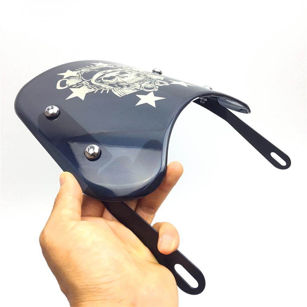 Лобовое стекло мотоцикла, ветровой дефлектор, универсальный для Harley Honda Yamaha Kawasaki Suzuki 6,5 "-9,45"