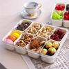 4/8 Grid Household Convenient Portable Snack Platter Storage Device Split Tray Cover Handle Reusable Snack Box Accessories