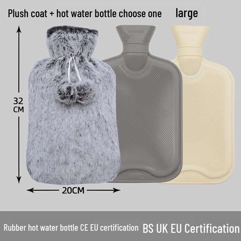 Old-Fashioned Rubber Hot Water Bottle for Stomach Warming