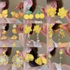Серьги с кисточками и желтыми цветами Супер Бессмертный Лес Весна и Лето Сладкие Серьги Легкая Роскошь Серьги Женские