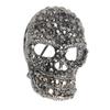 Vintage Skull Brooch Rhinestone Sparkly Nickle Free Skull Head Pin Brooch Accessory Black