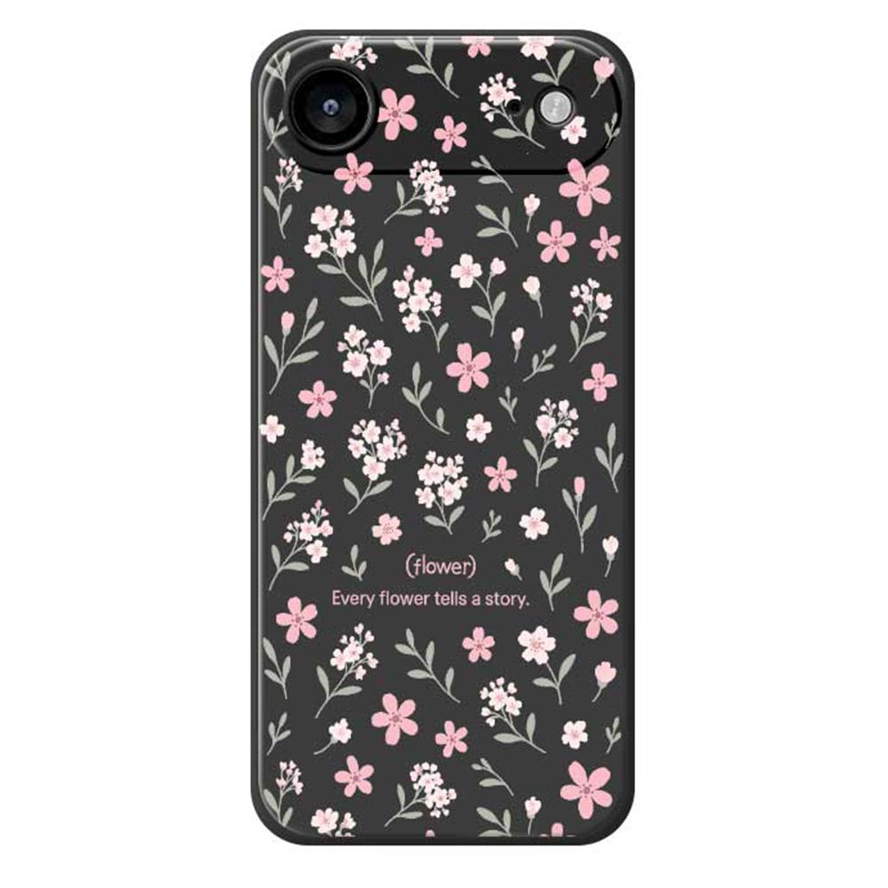 For iPhone 17 Air Case Small Flower Pattern Printing Straight Edge TPU Phone Back Cover