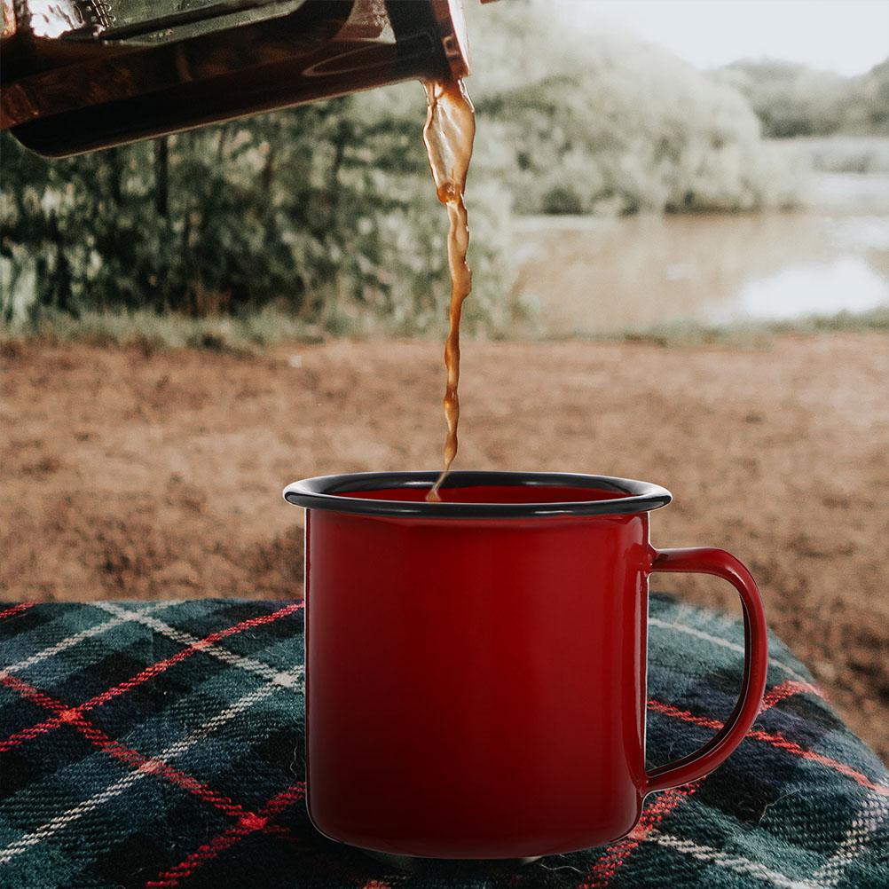 2 шт. Металлическая винтажная питьевая чашка Офисная прозрачная кружка Стаканы Эмалированные кружки Оптом Кемпинг Кофе Чай