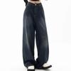 Autumn Women's Oversized Wide-Leg Jeans Baggy High Waisted Denim Trousers Streetwear Vintage Y2k Casual Pants