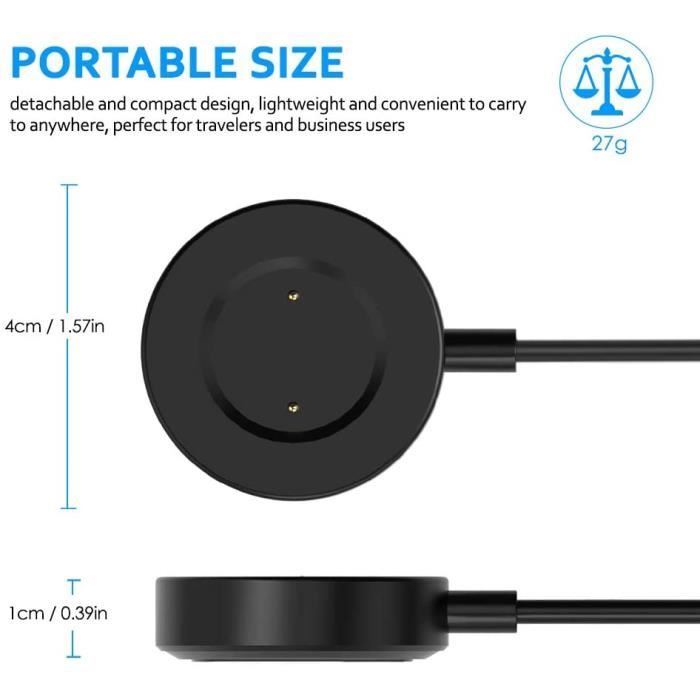 Chargeur - EURO MEGA - Huawei Watch GT 2 GT 2e Honor Watch ES Watch GS Pro Honor Magic 2 - Câble USB