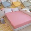 Сплошной цвет, плед, стираный хлопок, простыня, наматрасник, мягкое дышащее постельное белье, покрывало без наволочки