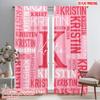 2pcs,2D Plane Printing Curtains&Window Treatment Kristin Collage Versatile Polyester (without Rod) Room Decor Ldeal for Bedroom